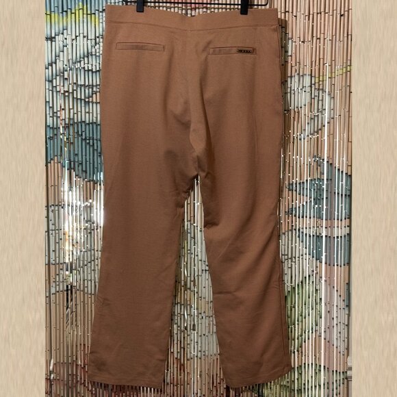 Iman Global Chic Slip into Slim Perfect Ponte Ankle Pant, Camel, Large - Picture 4 of 13